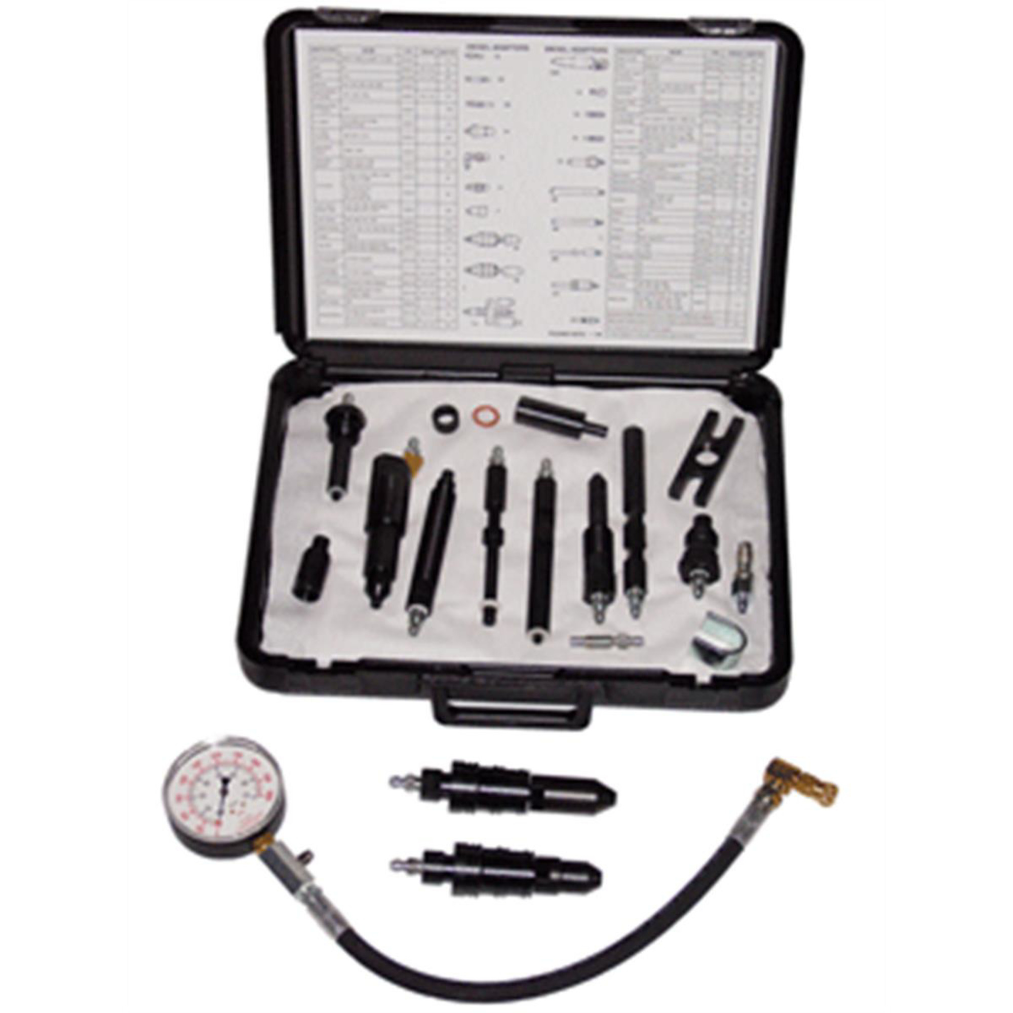 Lang Tools Heavy-Duty Diesel Global Tester Set — Includes Adapters, 16.5in. Hose, Model# STATU15-70